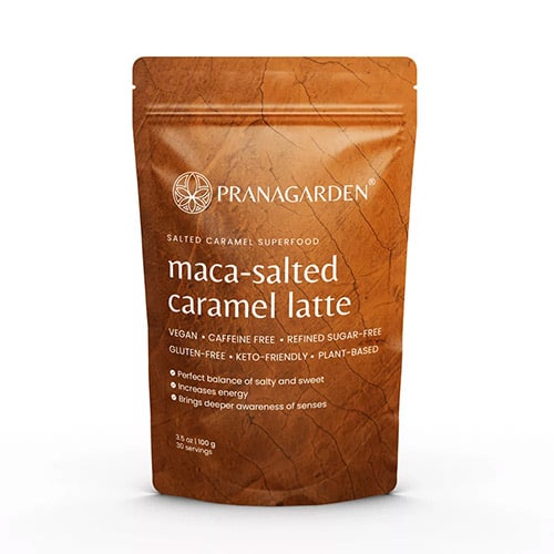 Pranagarden Maca - Sós karamell latte italpor - 100g
