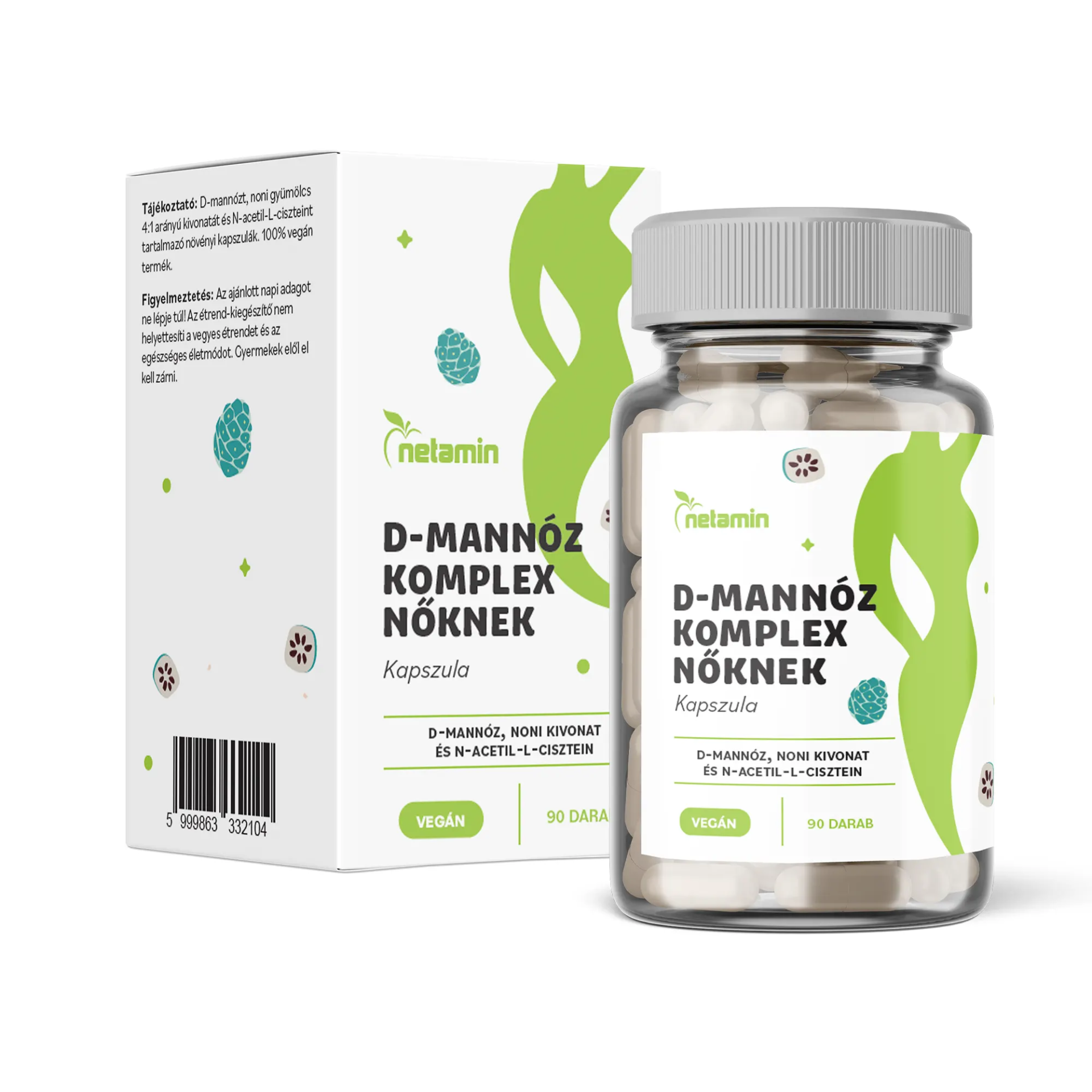 Netamin D-mannóz Komplex Nőknek kapszula - 90db