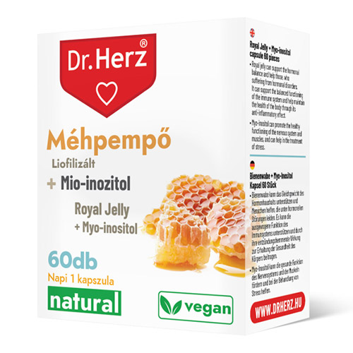 Dr. Herz Liofilizált Méhpempő + Mio-inozitol kapszula - 60db