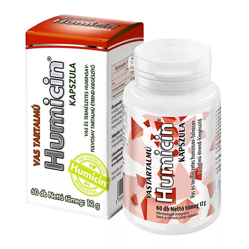 Humicin huminsav tartalmú kapszula vassal - 60db