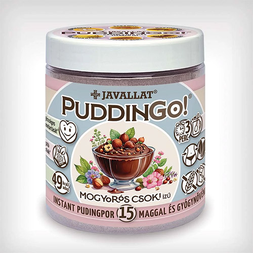 Javallat PuddinGo! Mogyorós csoki ízű instant pudingpor - 300g
