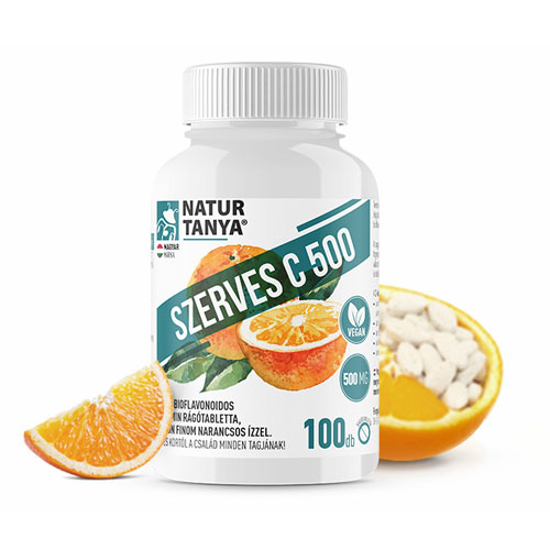 Natur Tanya Szerves C 500 rágótabletta narancs ízben - 100db
