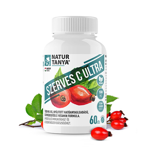 Natur Tanya Szerves C Ultra 1500mg retard C-vitamin csipkebogyó kivonattal - 60db