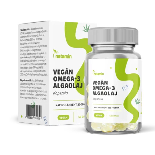 Netamin Vegán Omega-3 algaolaj kapszula - 60db