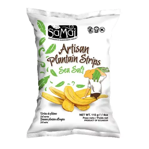 SaMai Artisan Plantain Strips tengeri sós - 115g