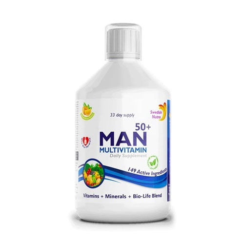 Swedish Nutra Man 50+ folyékony multivitamin férfiaknak 50 felett - 500ml
