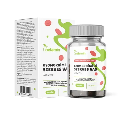 Netamin Gyomorkímélő Szerves Vas tabletta - 60db