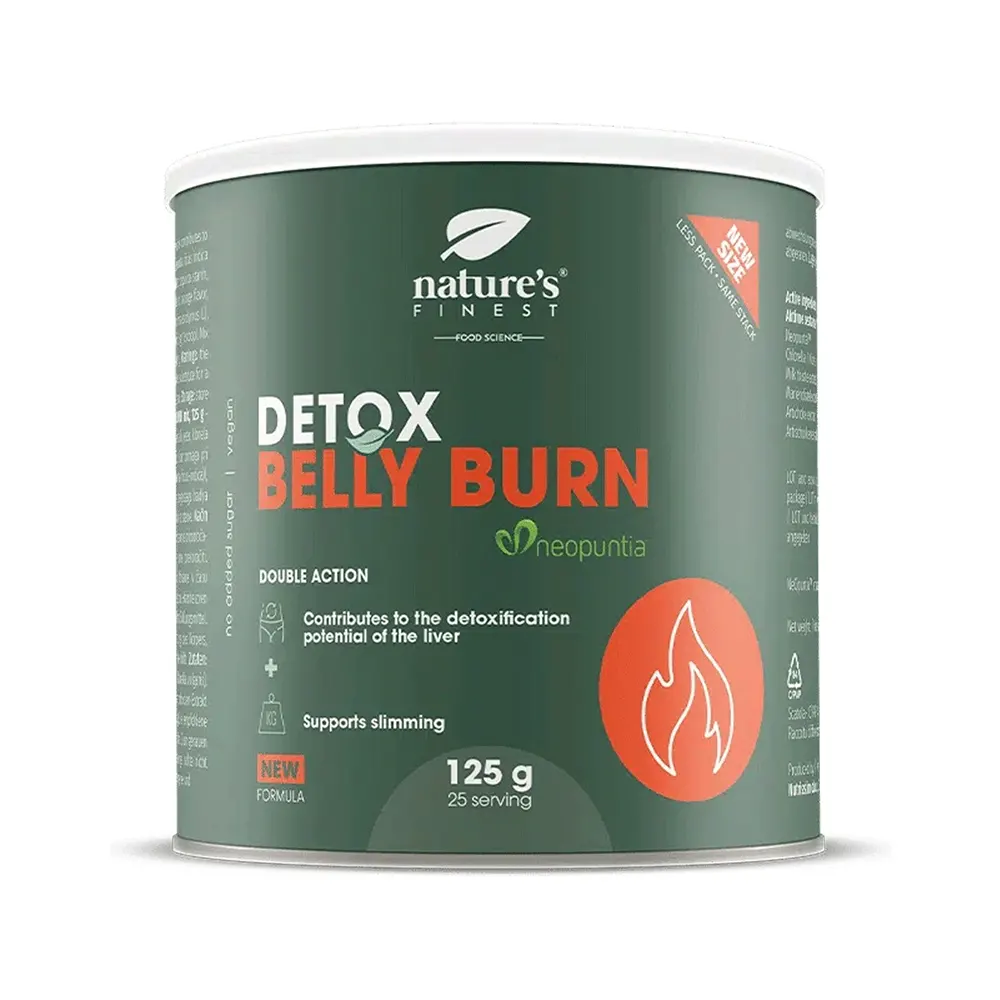 Nature's Finest Detox Belly Burn méregtelenítő és fogyókúrát támogató italpor - 125g