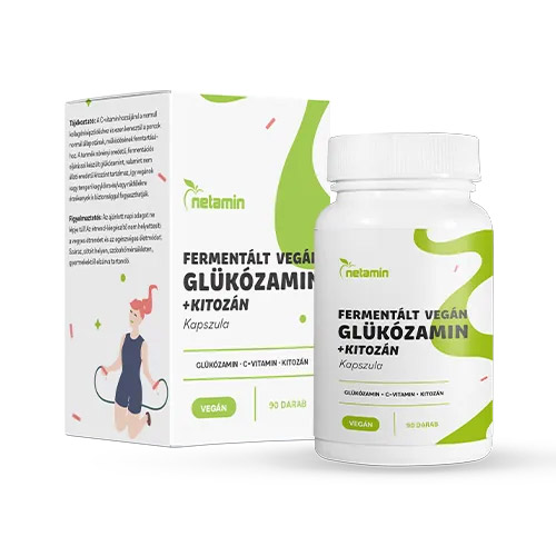 Netamin Fermentált Vegán Glükozamin + Kitozán kapszula ízületi problémákra - 90db