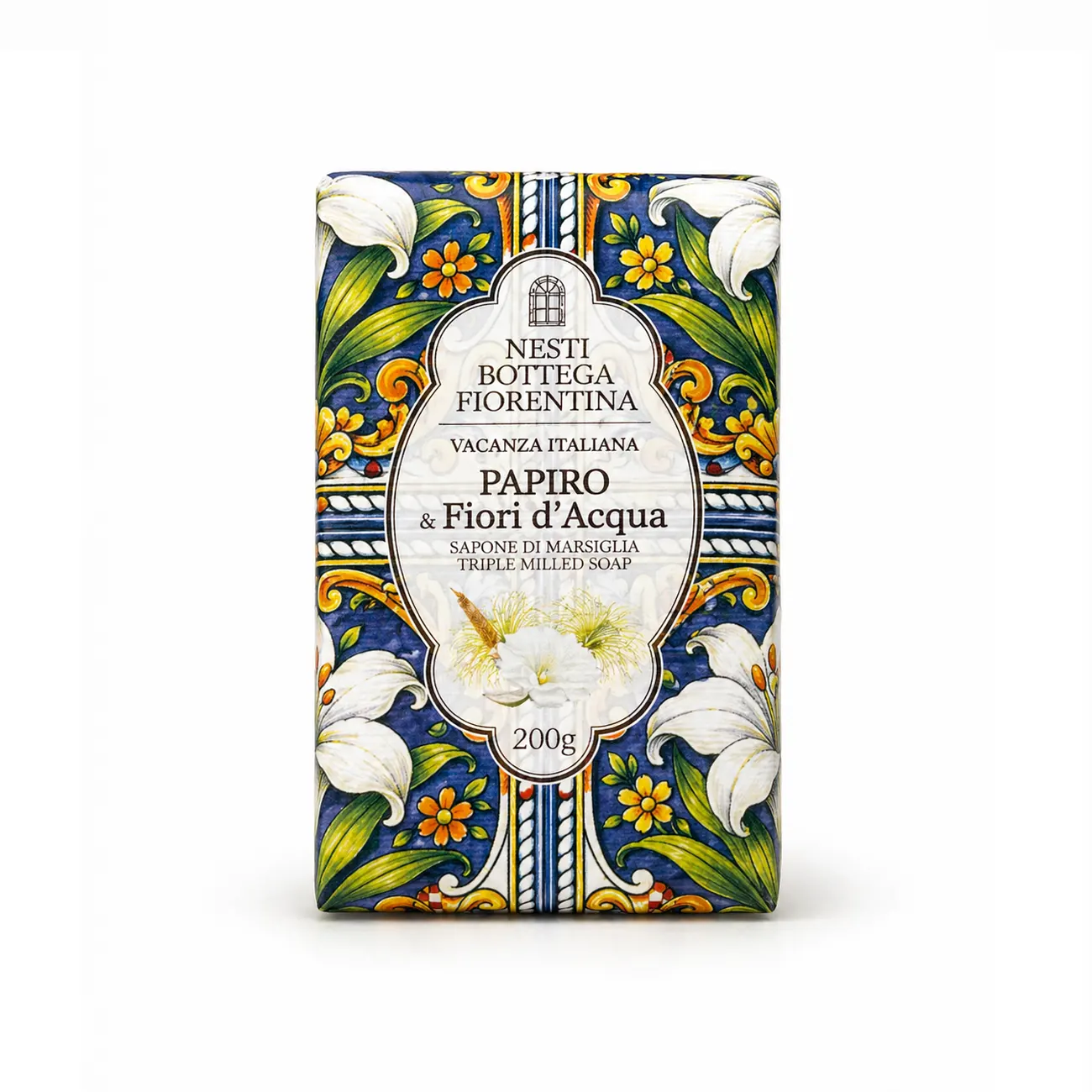 Nesti Dante Vacanza Italiana Papiro & Fiori d'Acqua natúrszappan - 200g