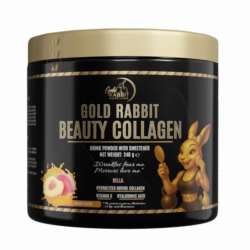 Gold Rabbit Beauty Collagen hidrolizált marhakollagén italpor hialuronsavval – 240g