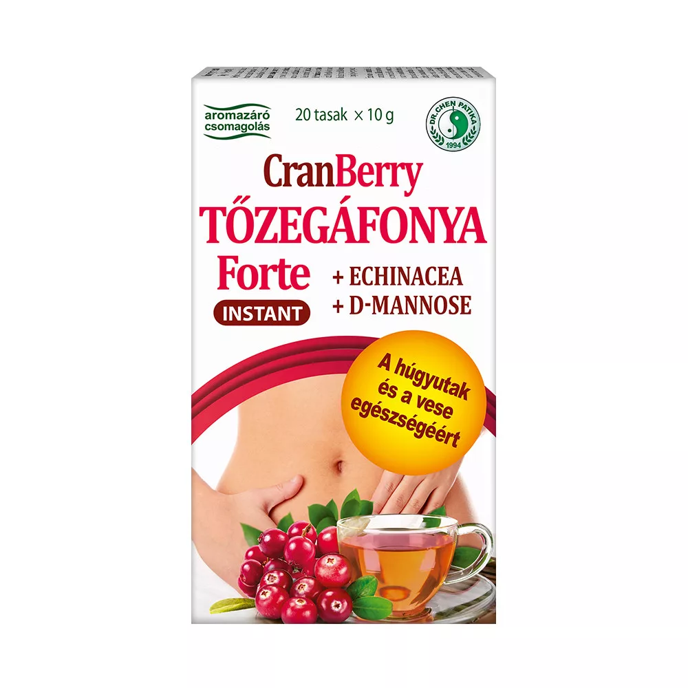 Dr. Chen Instant Tőzegáfonya Forte italpor echinaceával és D-mannózzal - 20x10g
