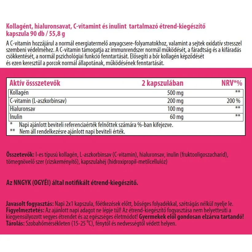 One Life Beauty Kollagén-Hialuron Komplex kapszula - 90db One Life Beauty Kollagén-Hialuron Komplex kapszula - 90db - Image 2