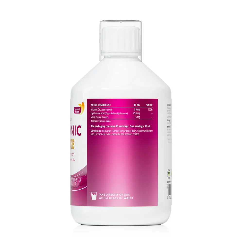 Swedish Nutra Hyaluronic Acid LUXE folyékony hialuronsav szilíciummal - 500ml Swedish Nutra Hyaluronic Acid LUXE folyékony hialuronsav szilíciummal - 500ml - Image 2