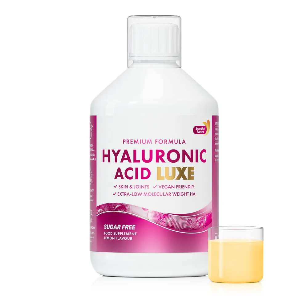Swedish Nutra Hyaluronic Acid LUXE folyékony hialuronsav szilíciummal - 500ml Swedish Nutra Hyaluronic Acid LUXE folyékony hialuronsav szilíciummal - 500ml