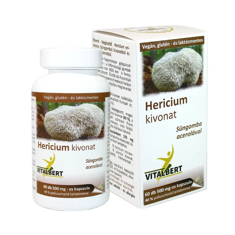 Vitalbert Hericium süngomba kivonat kapszula - 60db